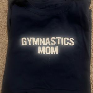 Proud mom T-shirt! “Gymnastics mom “navy blue size small